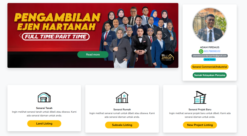 Perunding hartanah berdaftar bersama ServisPerundingHartanah.com. Sedia membantu anda dalam urusan jual beli & sewa rumah secara profesional dan telus.
